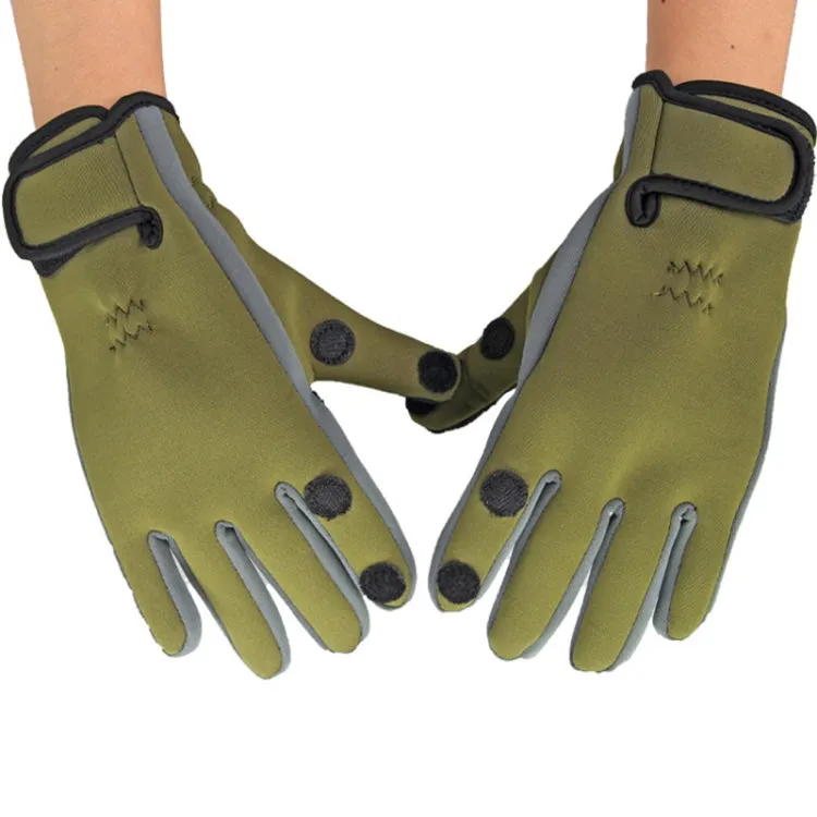 SKD-1102 Outdoor Bicycle Sports Fishing Gloves, Size: M(Green)