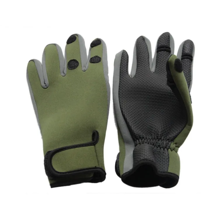 SKD-1102 Outdoor Bicycle Sports Fishing Gloves, Size: M(Green)