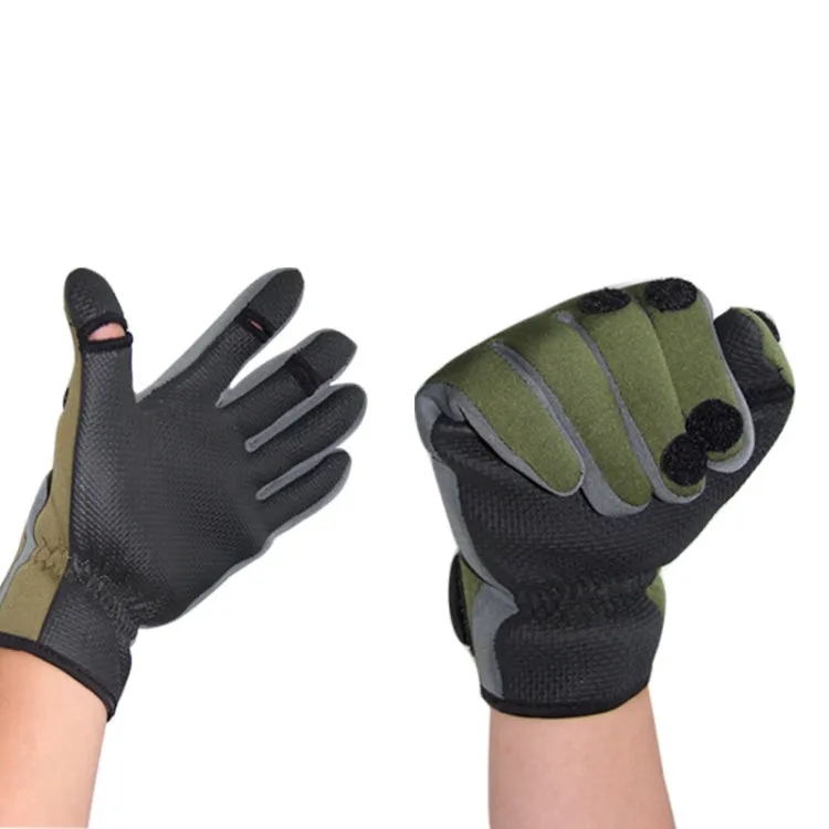 SKD-1102 Outdoor Bicycle Sports Fishing Gloves, Size: M(Green)