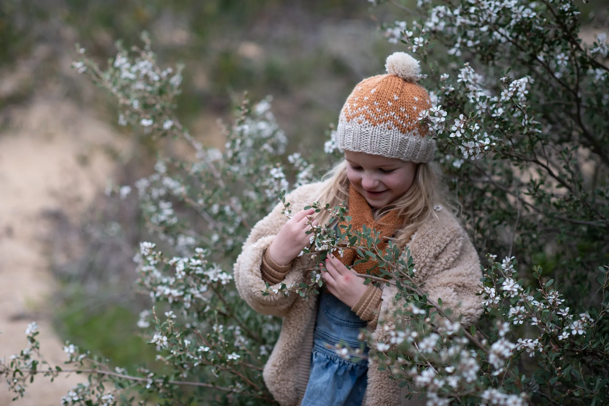 Snowflake Beanie Caramel