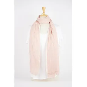 Soft Pink/White Stripe Scarf