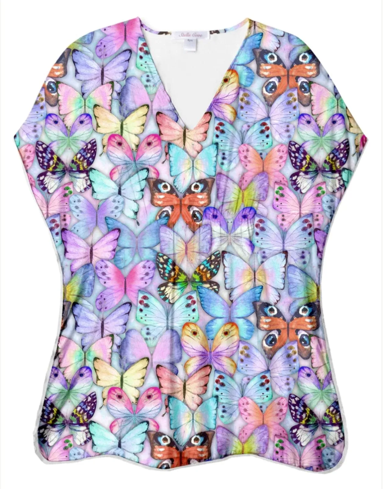 Stella Cove Girls 1000 Butterflies Swimsuit Cover Up Poncho