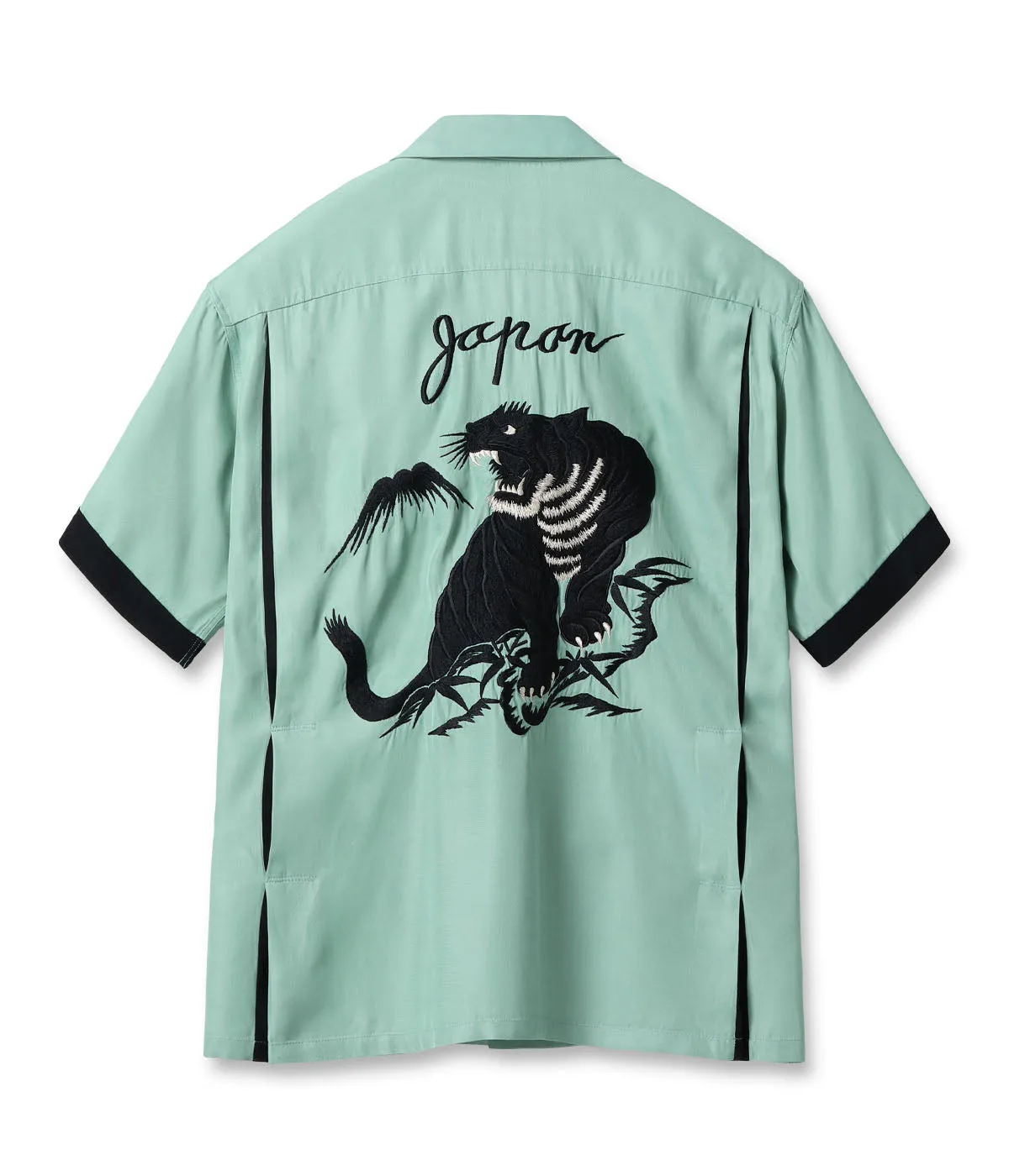 Sugarcane Tailor Toyo SUKA BOWLING SHIRT “ROARING TIGER” - Mint Green