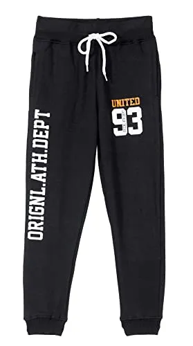 T2F Boy's Joggers Track Pant (13-14 Years, Black)