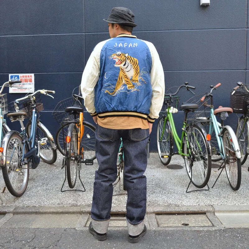 TAILOR TOYO "TT15542-125" Mid 1950s Style Acetate Souvenir Jacket  “ROARING TIGER” × “BLACK DRAGON”