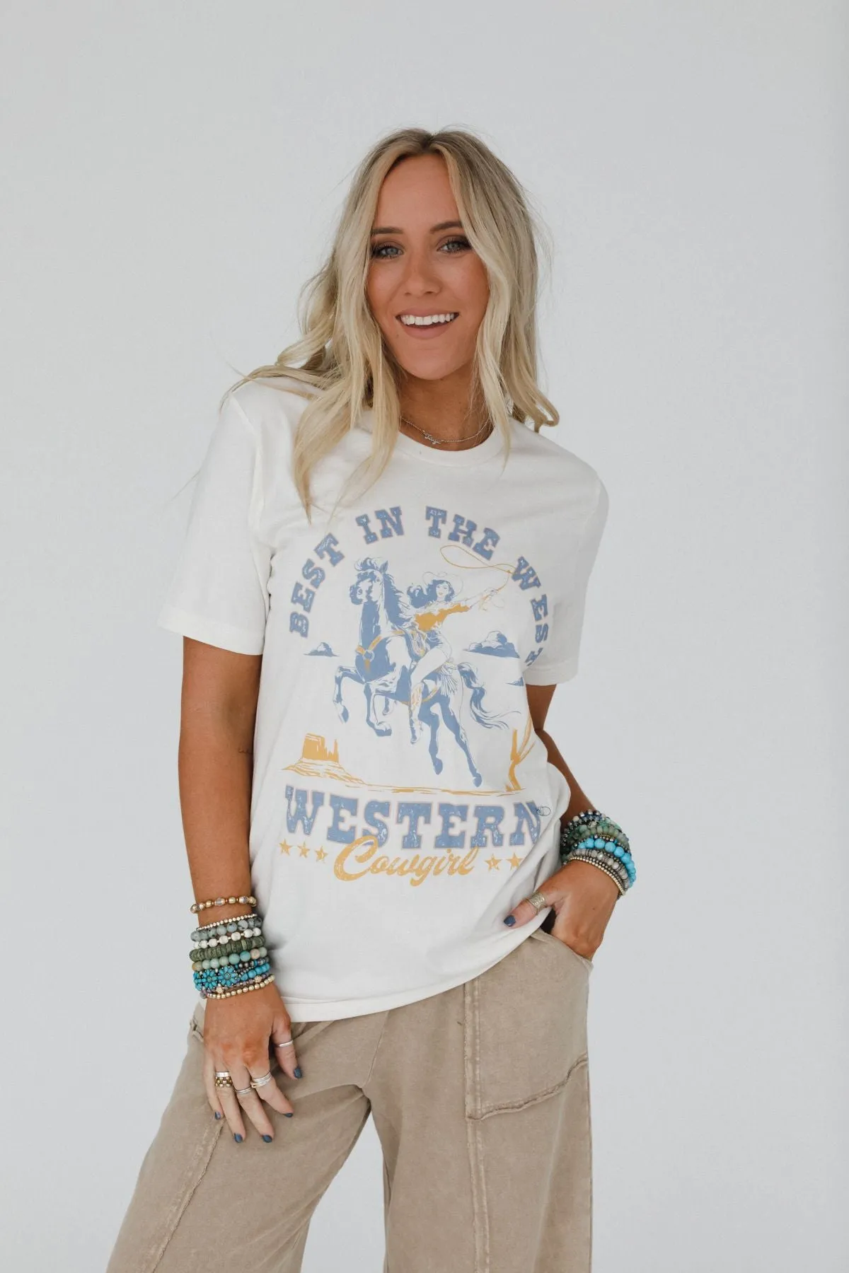 The Nest Saddle Up Graphic Tee - Ivory