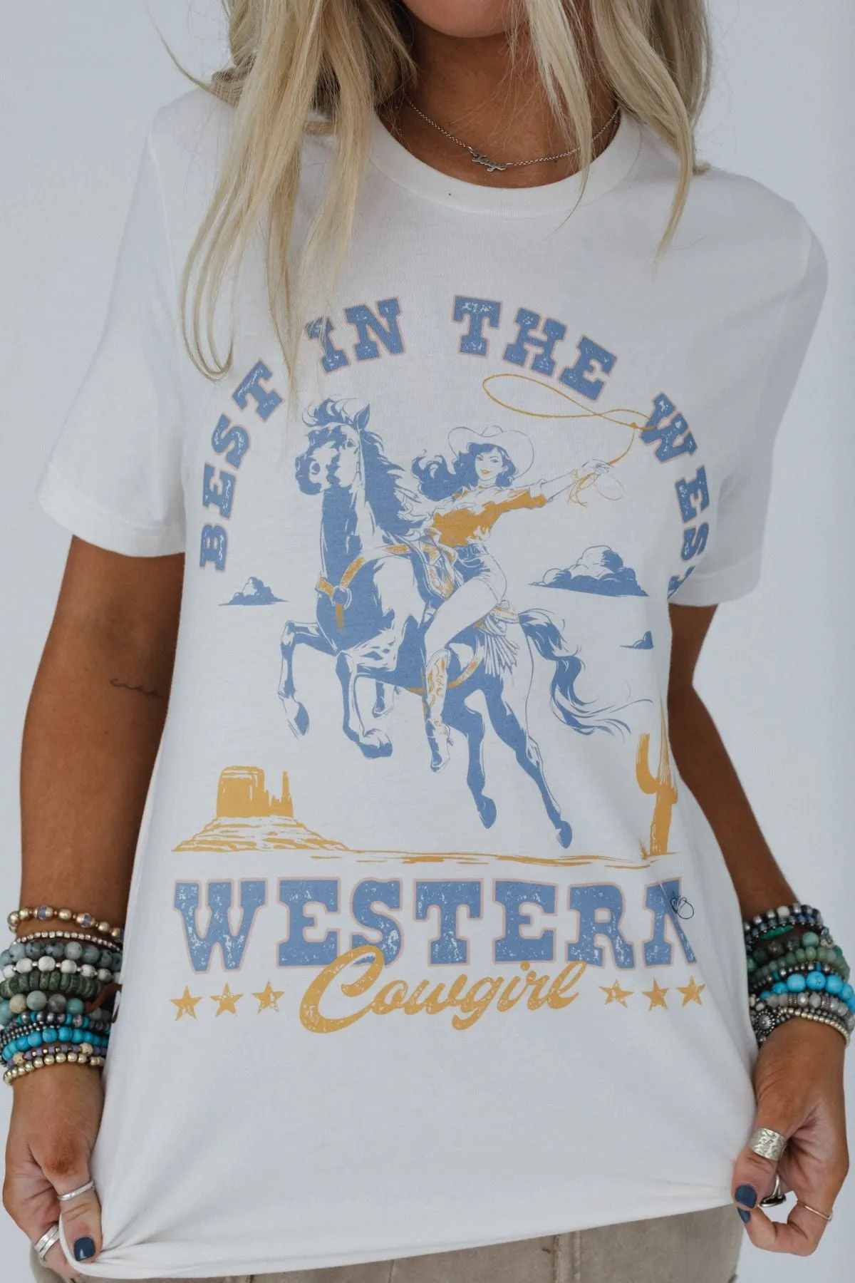 The Nest Saddle Up Graphic Tee - Ivory