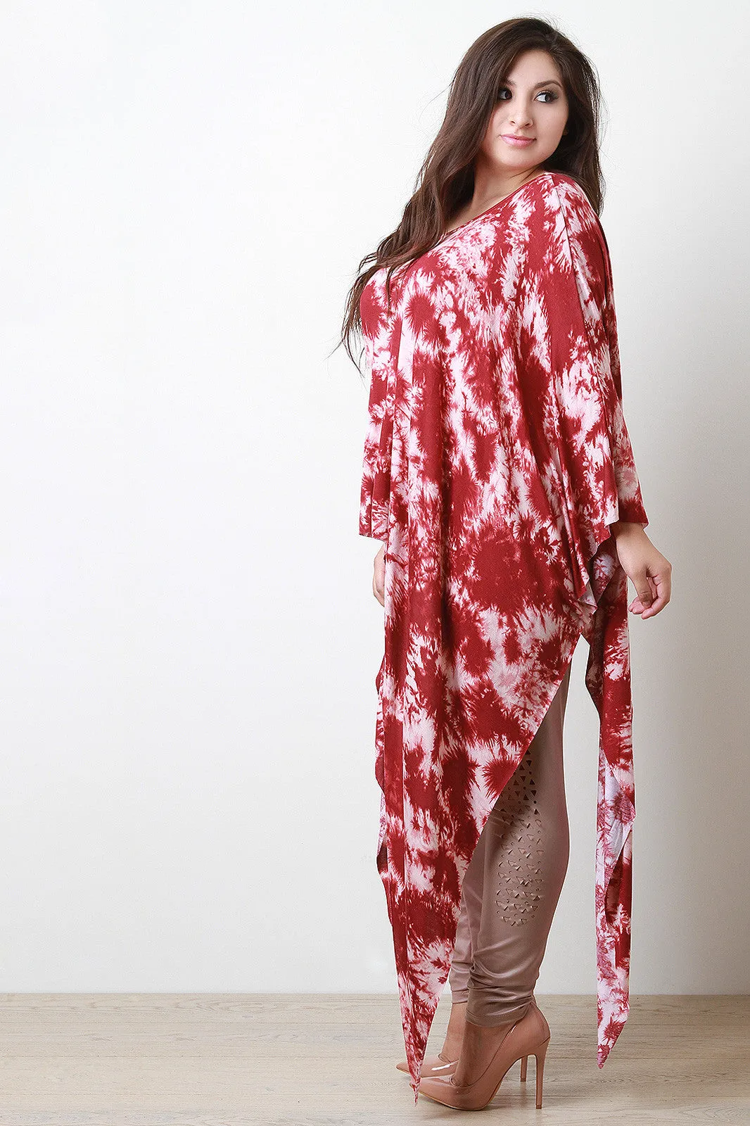 Tie Dye Sharkbite Poncho Maxi Top