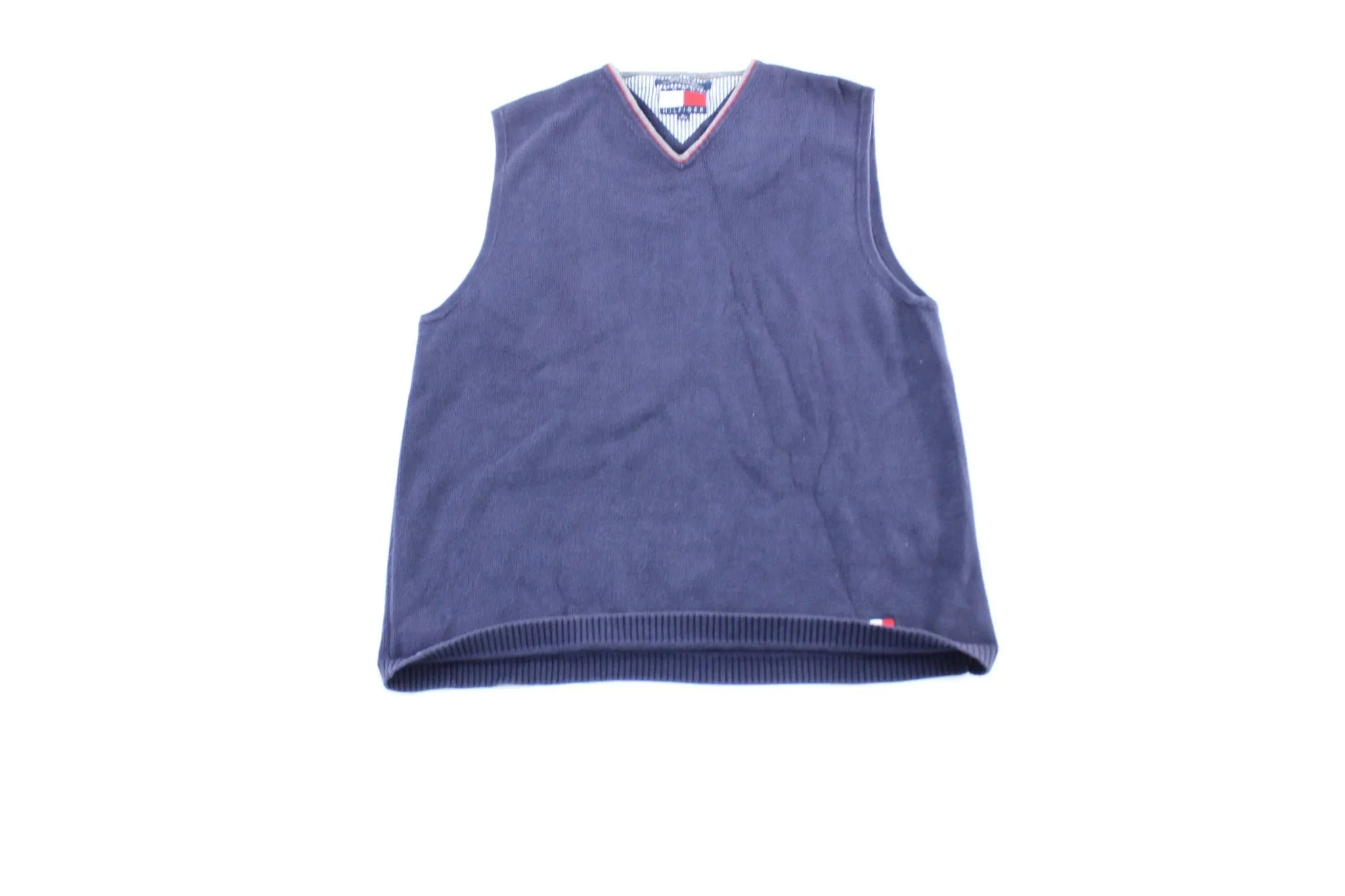 Tommy Hilfiger Embroidered Logo Navy Blue Sweater Vest