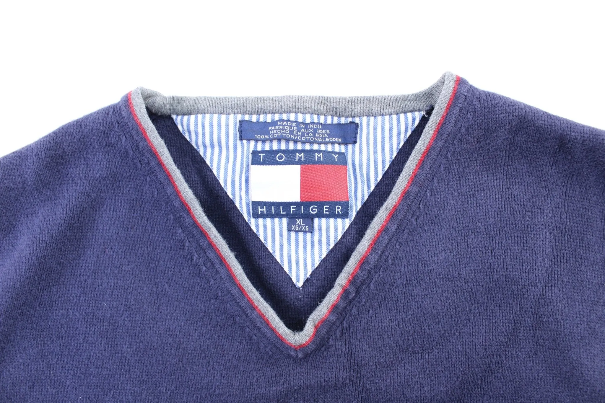 Tommy Hilfiger Embroidered Logo Navy Blue Sweater Vest