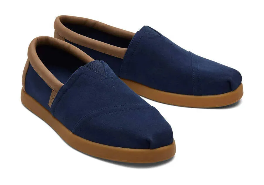 Toms Mens Alp Fwd Navy Brushed Twill Nubuck Synthetic Trim