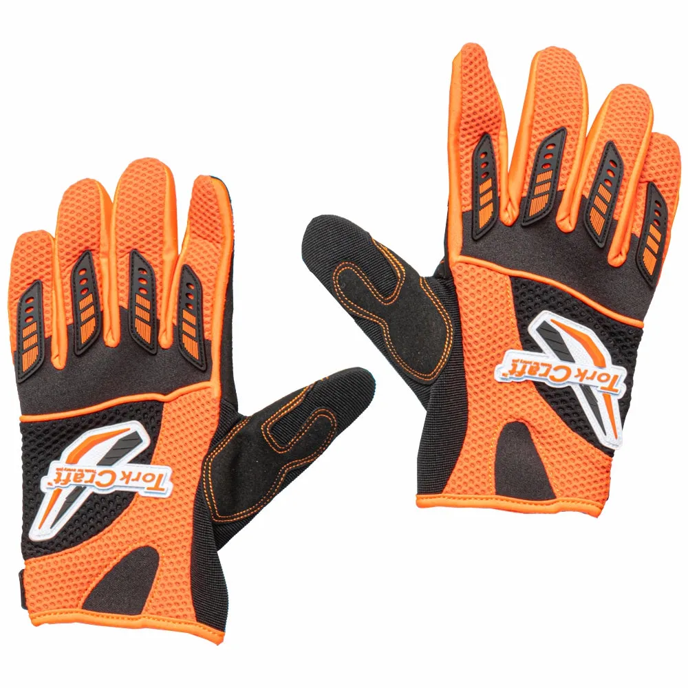 TORK CRAFT LIMITED EDIT. SMALL  RACING GLOVE ORANGE SYN. LEATHER GL120