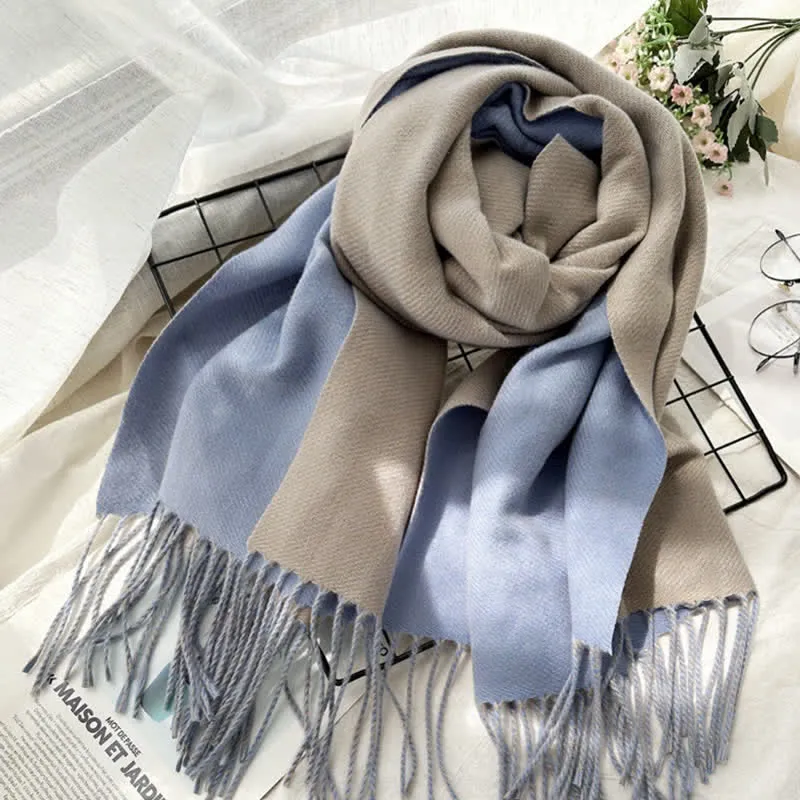 Unisex Double-Sided Two-Color Fashion Scarf