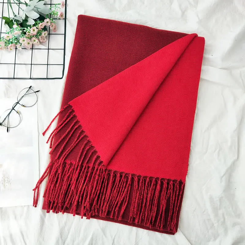 Unisex Double-Sided Two-Color Fashion Scarf