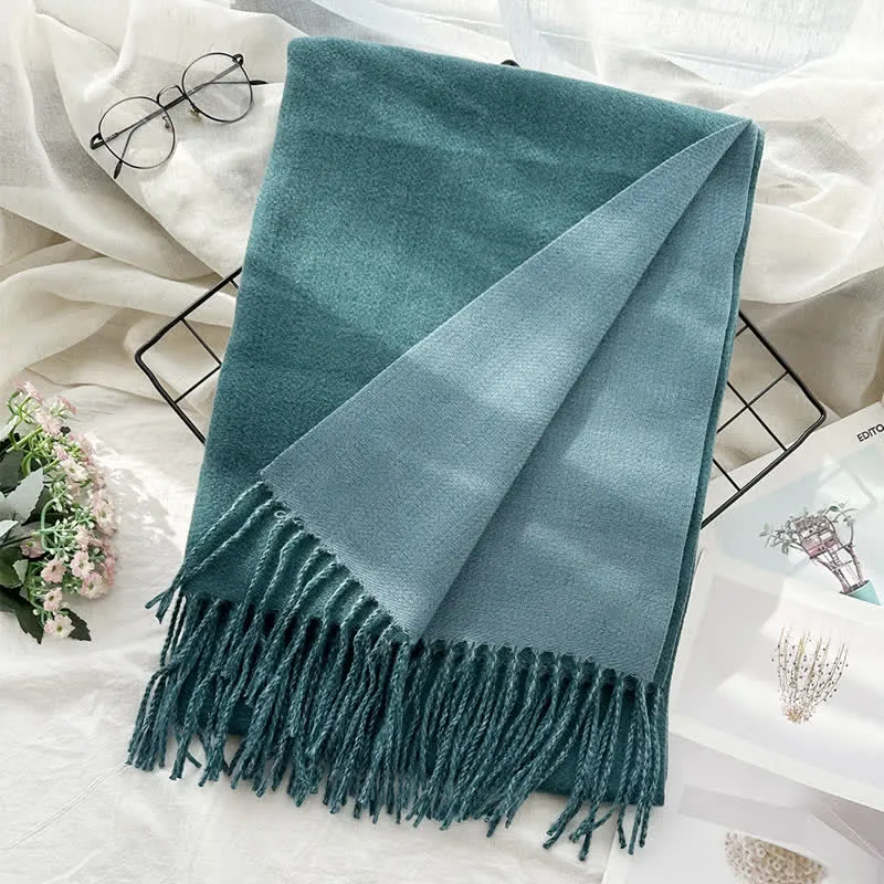 Unisex Double-Sided Two-Color Fashion Scarf