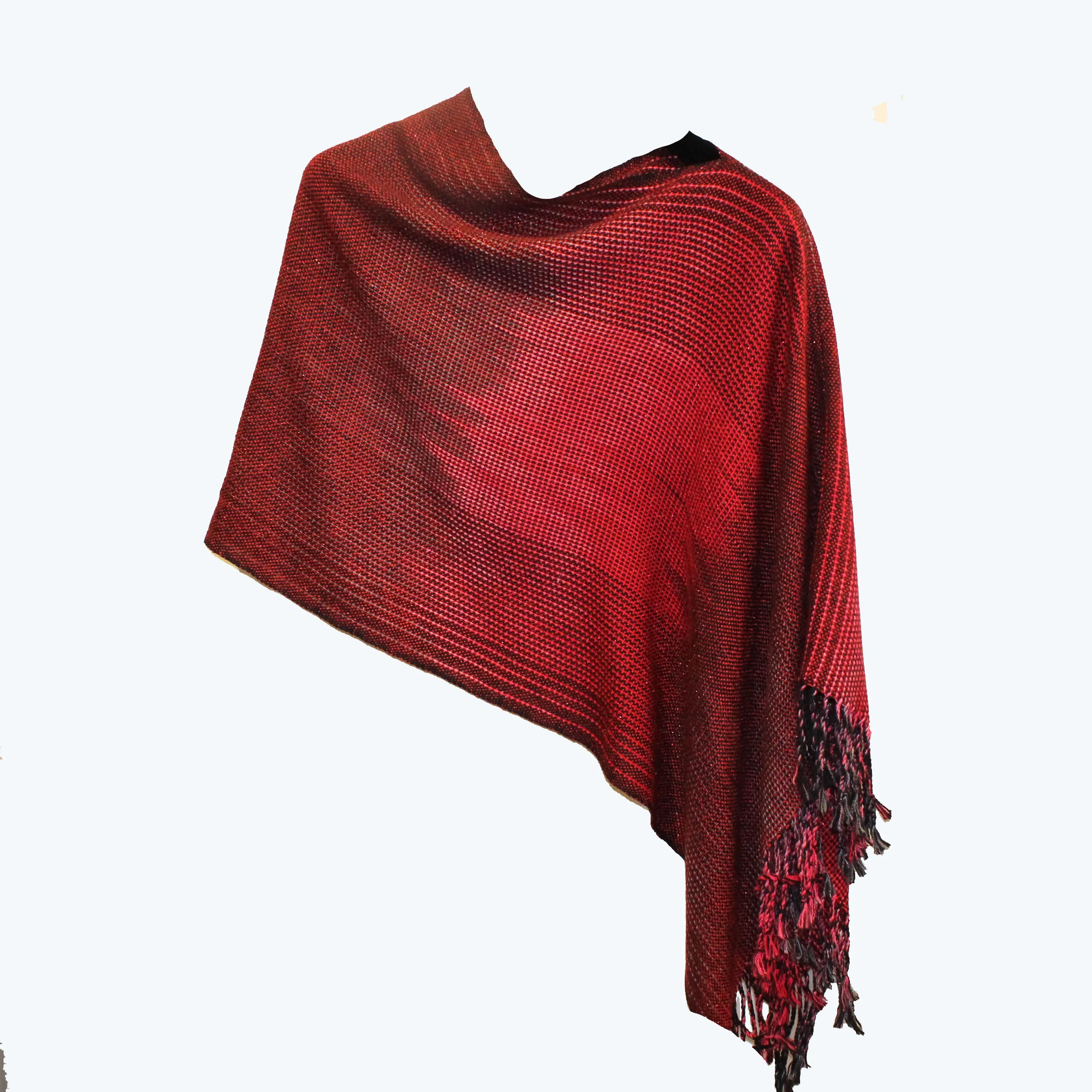 Vickie Vipperman Poncho, Red/Black/Metallic #1, OS