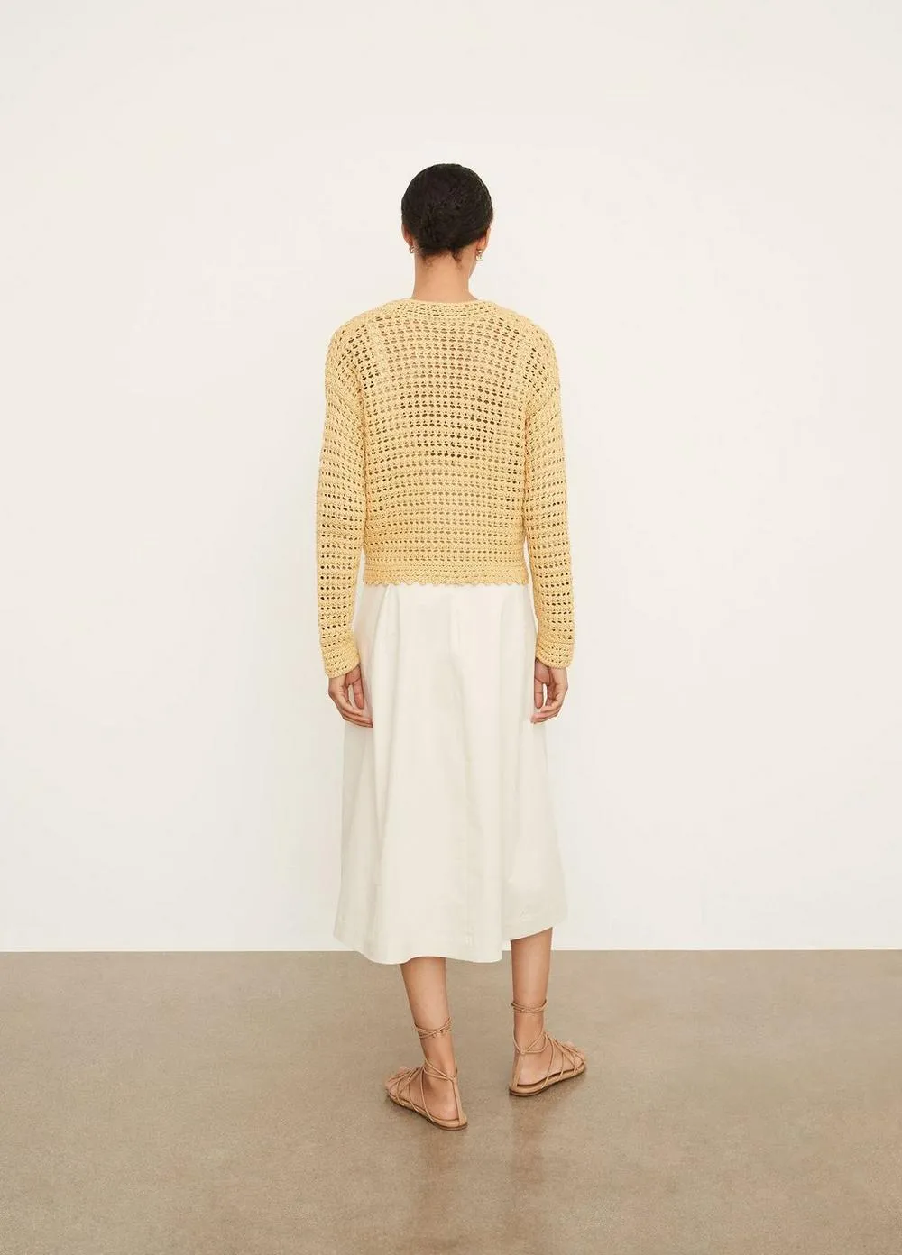 Vince - Crochet Cardigan in Warm Sand