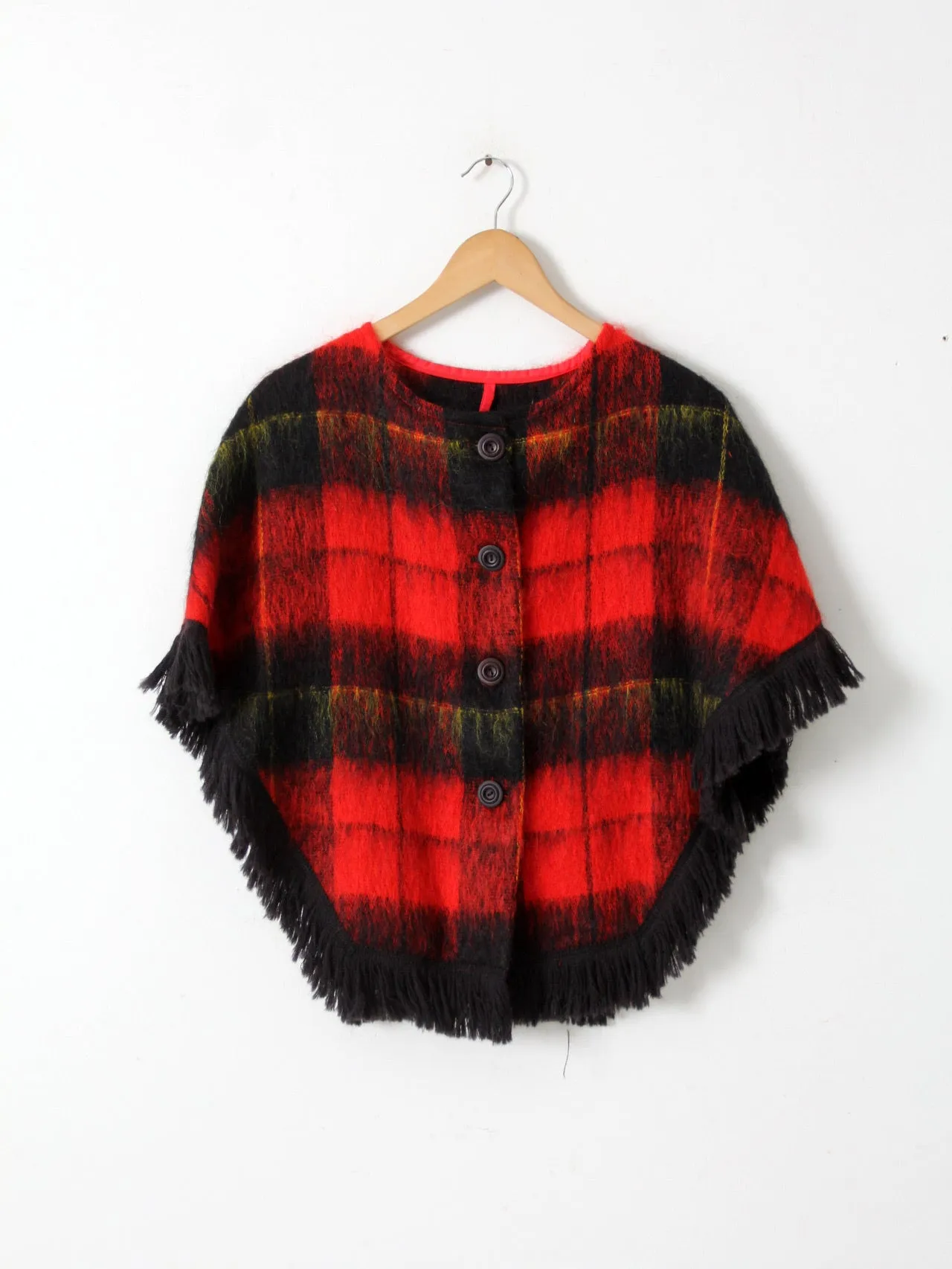 vintage mohair plaid sweater