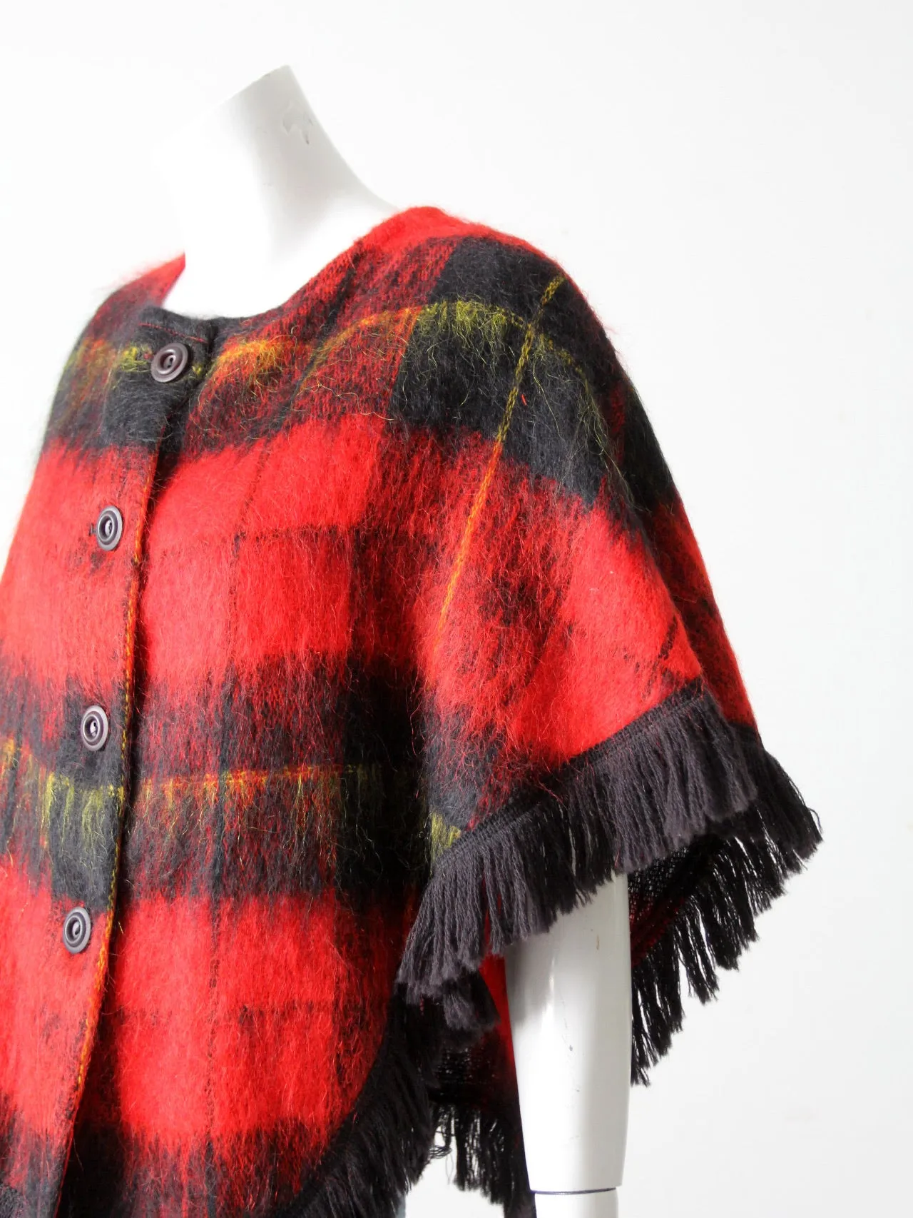 vintage mohair plaid sweater