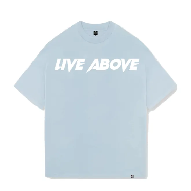 Vintage Oversized Rockstar tee- Pale Blue