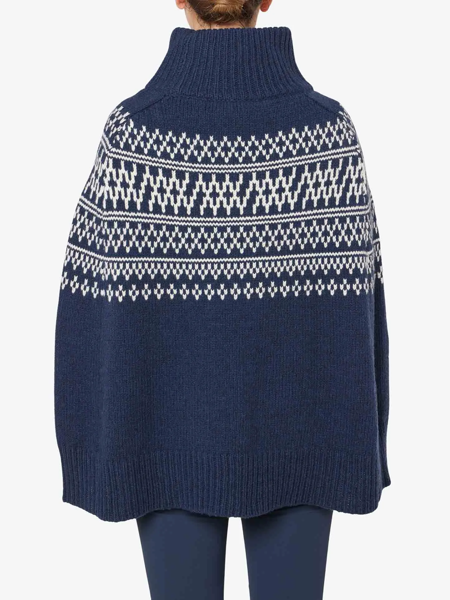 WE NORWEGIANS SETESDAL PONCHO IN NAVY