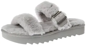 Women&s Koolaburra by Ugg Furr Ah Slide Sandal - Grey - Size 8