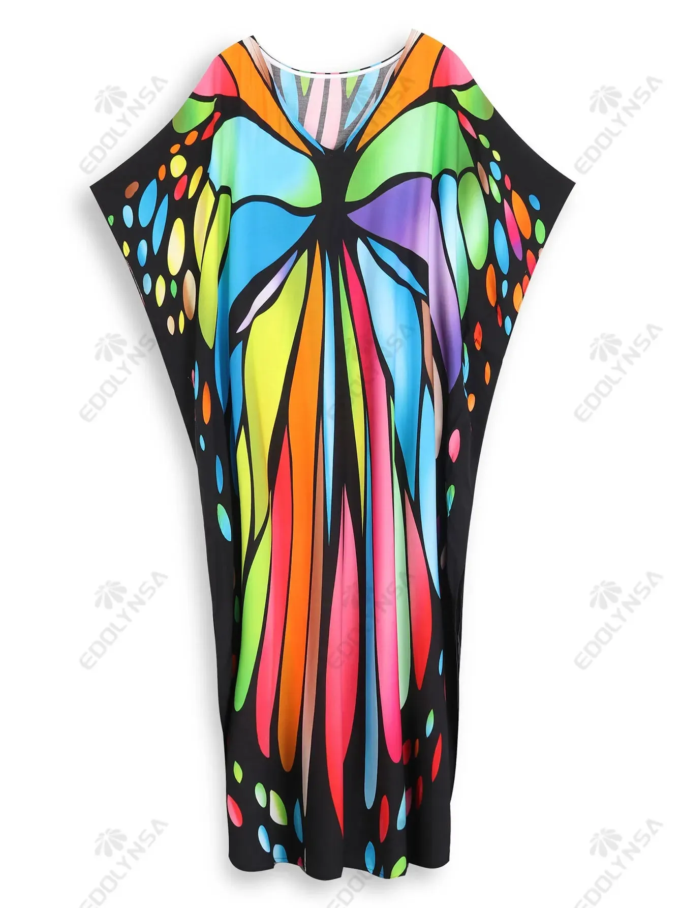 Women's Comfy Butterfly Print Kaftan