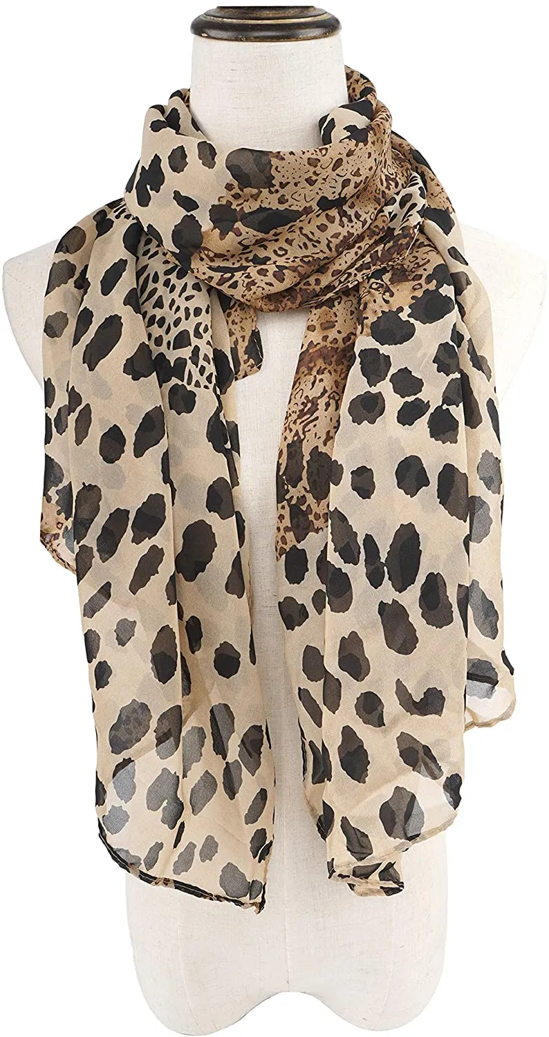 Women's Lightweight Animal Print Scarf