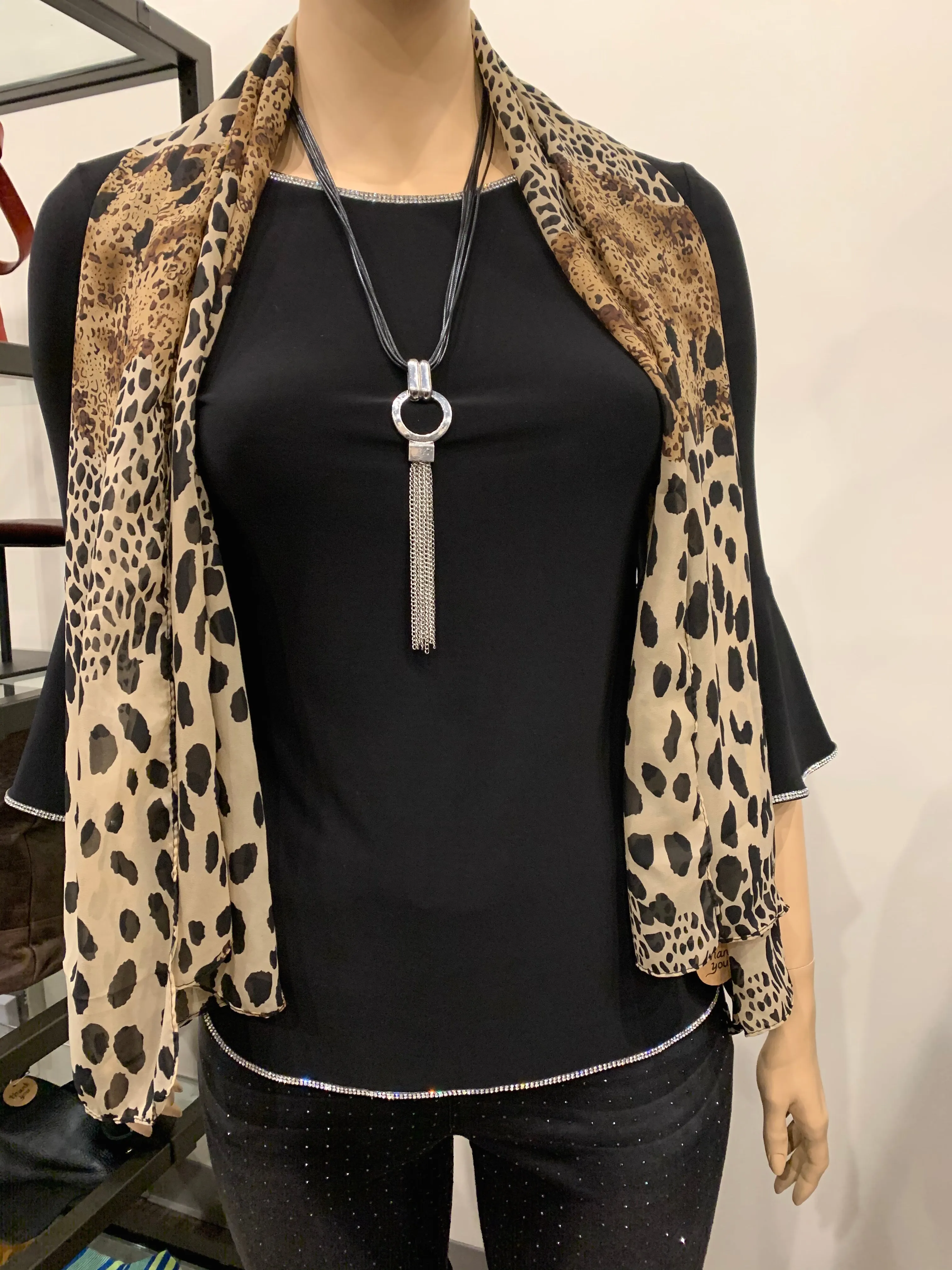 Women's Lightweight Animal Print Scarf