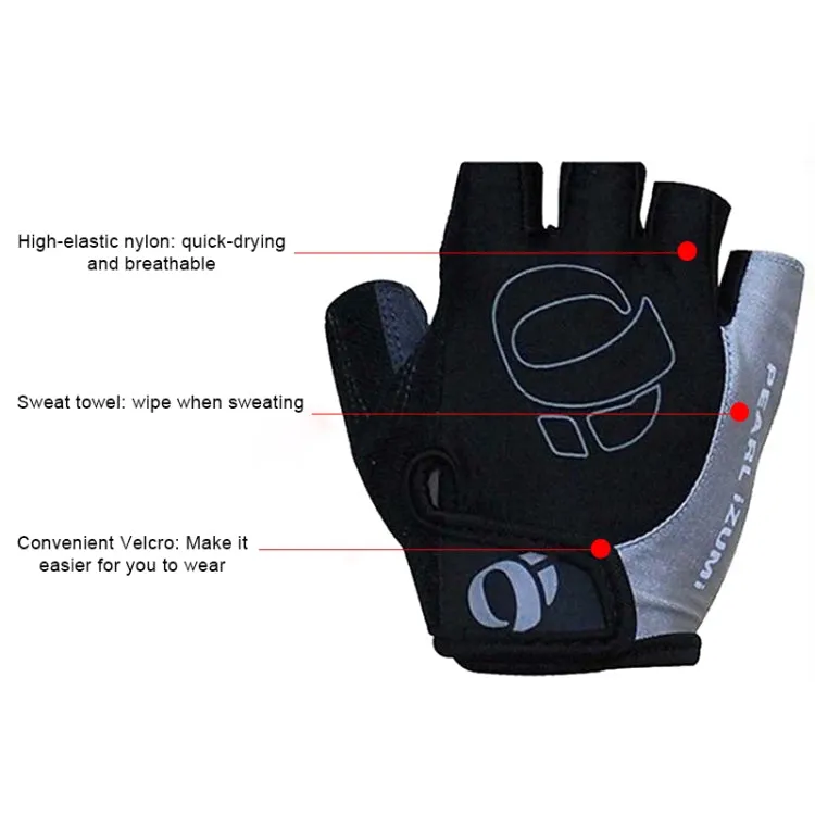 YIZIMI Anti-shock Half-finger Gloves Cycling Silicone Short Finger Gloves, Size: S(Black Yellow)